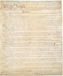 Az Amerikai Egyesült Államok alkotmányának első oldala