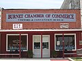 The Burnet Chamber of Commerce office is located downtown across from the courthouse.