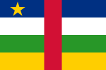 Le drapeau de la République centrafricaine associe tricolore français et tricolore africain.