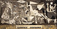 Pablo Picasso Guernica című festménye alapján készült kerámia-mozaik