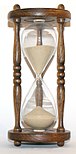 Wooden hourglass