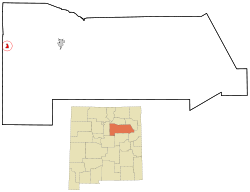 Location of Pecos, New Mexico