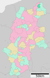 野沢温泉村位置図