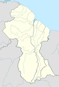 Map showing location of Surama in Guyana