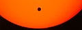 10:19 Uhr: Venus in der Mitte ihres Wegs vor der Sonnenscheibe