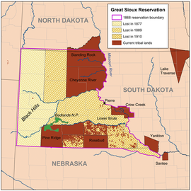 Map of the Great Sioux Reservation