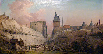La demolizione delle case del Pont-au-Change, nel 1788 - Hubert Robert, museo Carnavalet