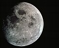 Vzďaľujúci sa Mesiac z Apolla 8 počas návratu k Zemi