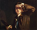 Joshua Reynolds, National Portrait Gallery, 1748. The artist as visionary. Much cut down, this originally had a vertical format.