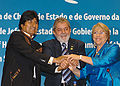Image 2Left-leaning leaders of Bolivia, Brazil and Chile at the Union of South American Nations summit in 2008 (from History of Latin America)