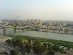 منظر عام من بغداد ويبدو في المشهد شارع حيفا