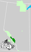 Location of Banff National Park