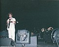 Eddie Vedder on stage with Pearl Jam in Columbia, Maryland on September 4, 2000.