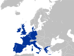 1990. aastal laienes EMÜ endise Saksa DV aladele