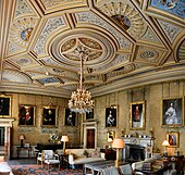 Dining room of Syon House, with a complex ceiling