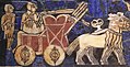 Image 4The wheel, invented sometime before the 4th millennium BC, is one of the most ubiquitous and important technologies. This detail of the "Standard of Ur", c. 2500 BCE., displays a Sumerian chariot (from History of technology)