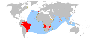 Anachronous map of the Portuguese Empire (1415-1999)