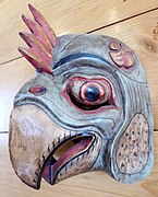 Wooden chicken mask, Bali, late 20th century