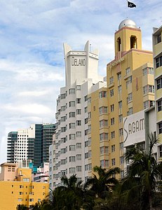 Districtul Arhitectural din Miami Beach din Miami (Florida), protejează construcții Art Deco istorice