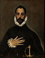 Ель Греко. «Портрет лицаря з рукою на грудях». близько 1580
