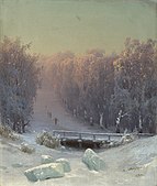 «Зимовий вечір у лісі», 1884