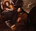 「フランチェスコと天使」（画:パスクアーレ・オッティーノ（英語版）、1620年代）