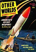 Rocket on the cover of Other Worlds, September 1951