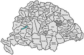Hartă de poziționare pentru Comitatul Sălaj (Szilágy)
