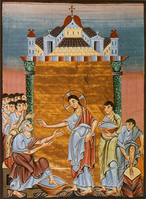 Christ washing the Apostles' feet in the Gospels of Otto III, 10th–11th century