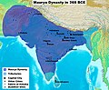 Pataliputra as a capital of Maurya Empire. The Maurya Empire at its largest extent under Ashoka the Great.
