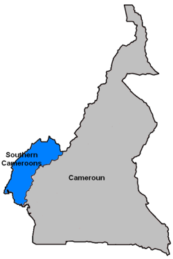 南カメルーンの位置