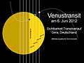 Verlauf des Venustransit schematisch Zeitangaben in UTC+2