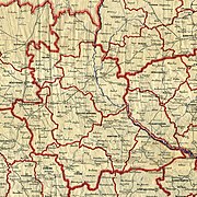 Карта Київської округи у складі Київської губернії, 1923