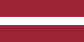 Прапор Латвії має не геральдичний (насичений) червоний колір, а чітко латвійський червоний[2] (карміново-червоний), а ширина лише вдвічі менша за довжину (2:1 2), тому жодного триколору у значенні цього терміну немає.