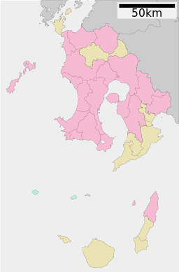 櫻島在鹿儿岛县的位置