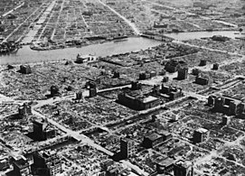 The aftermath of the bombing of Tokyo, March 1945