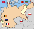 Image 34Germany after Versailles----   Administered by the League of Nations   Annexed or transferred to neighbouring countries by the treaty or later by plebiscites and League of Nation actions   Weimar Germany (from Causes of World War II)