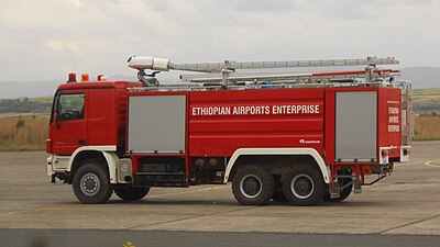 Ethiopian fire truck at Gondar Airport