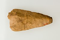 Hand ax, Neolithic Period, Buto–Merimde–Maadi, c. 4500–4000 BC. Western Delta, Egypt