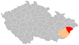 Poloha okresu Vsetín v Česku (klikacia mapa)