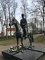 Equestrian statue of General Johan Laidoner in Viljandi.