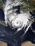 Satellite image of Cyclone Ianos on September 17