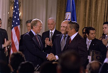 Jimmy Carter und Omar Torrijos bei der Unterzeichnung der Torrijos-Carter-Verträge