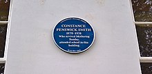 Blue Plaque for Constance Penswick Smith. Located on Church Walk, Newark on Trent, England