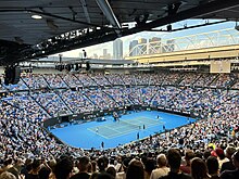 Rod Laver Arena in Melbourne during the Australian Open, 2023