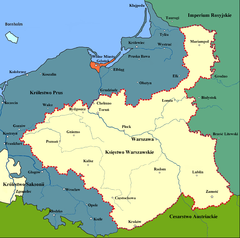 Mapa Księstwa Warszawskiego