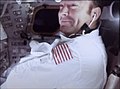 Mitchell na palube Apolla 14 počas letu späť k Zemi