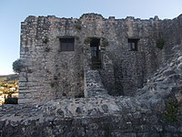 Detail of the south wing of the entrance at Kassiopi Castle