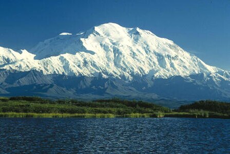 The summit of Denali is the highest point of the United States and North America.