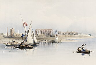 141. General view of the ruins of Luxor, from the Nile.
